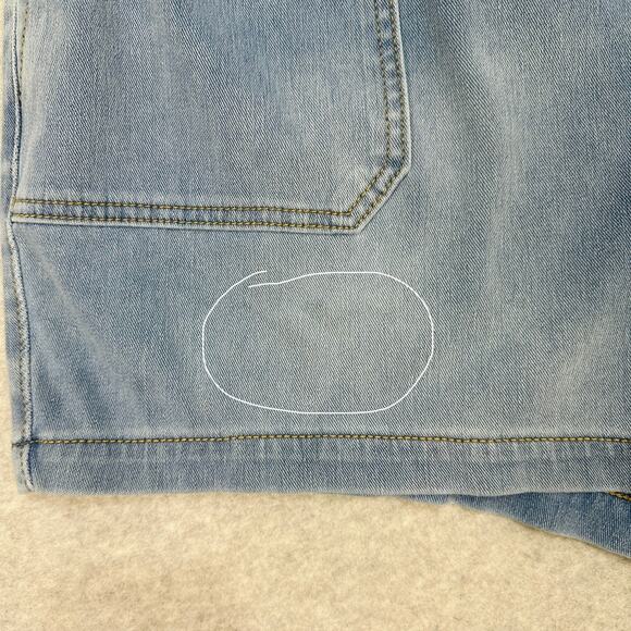 Lane Bryant Denim Short Sz 16 Blue Pull-On Stretch High Rise Plus Light Wash - Picture 6 of 12